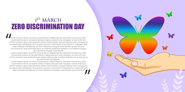 Vectorillustratie voor Zero Discrimination Day