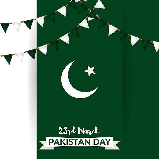 Vectorillustratiebanner van Happy Pakistan Day