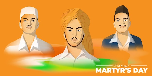 Vectorillustratiebanner voor Shaheed Diwas