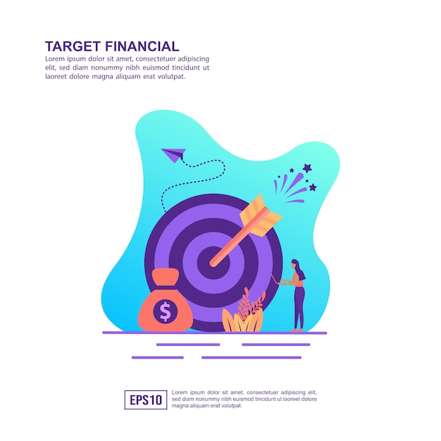 Vectorillustratieconcept financieel doel