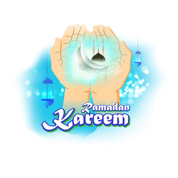 Vectorillustratiegroet van ramadan kareem