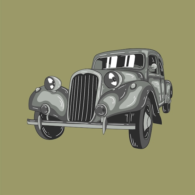 Vectorillustratieontwerp van een vintage auto 26