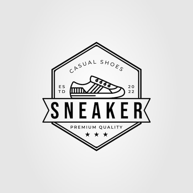 Vector vectorillustratieontwerp van het logo van sneakers of casual schoenen