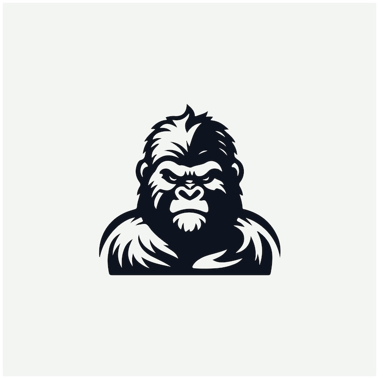 Vector vectorillustraties van het logo van de gorilla