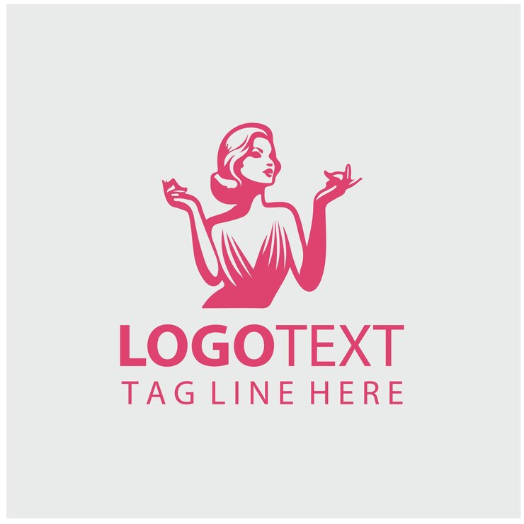 Vectorillustraties van het Retro Lady-logo