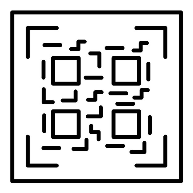 Vectorillustratiestijl met QR-code