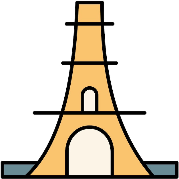 Vectorillustratiestijl van de Eiffeltoren