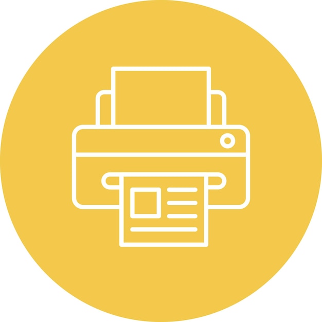 Vectorillustratiestijl van de printer