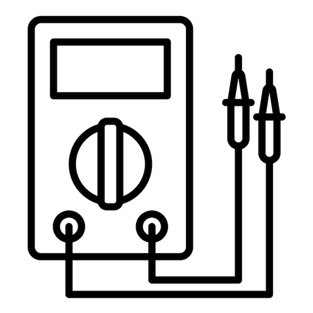 Vector vectorillustratiestijl van de voltmeter