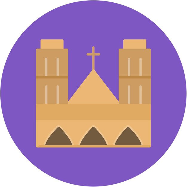 Vectorillustratiestijl van Notre Dame