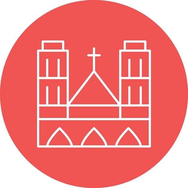 Vectorillustratiestijl van Notre Dame