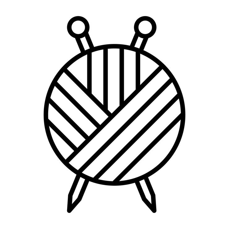 Vectorillustratiestijl voor breien