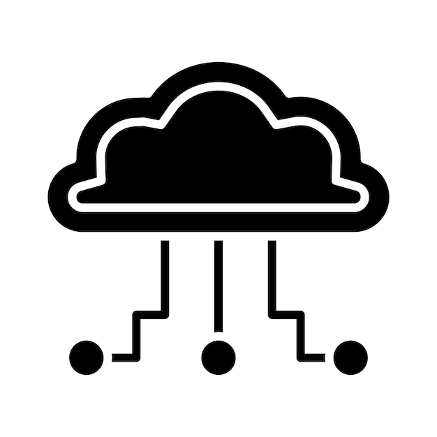 Vectorillustratiestijl voor cloudcomputing