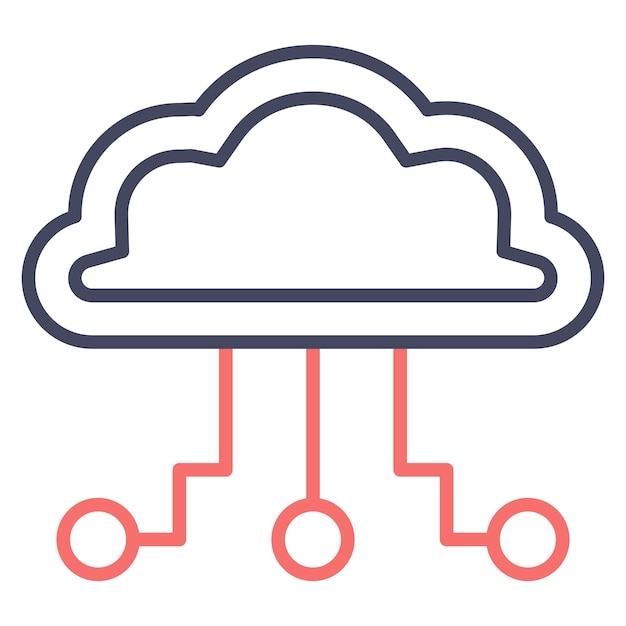 Vectorillustratiestijl voor cloudcomputing