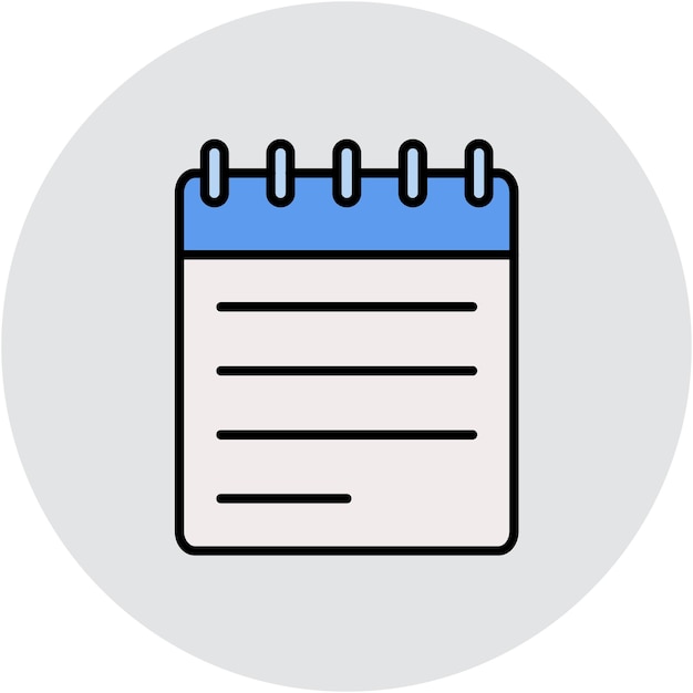 Vectorillustratiestijl voor de notebook