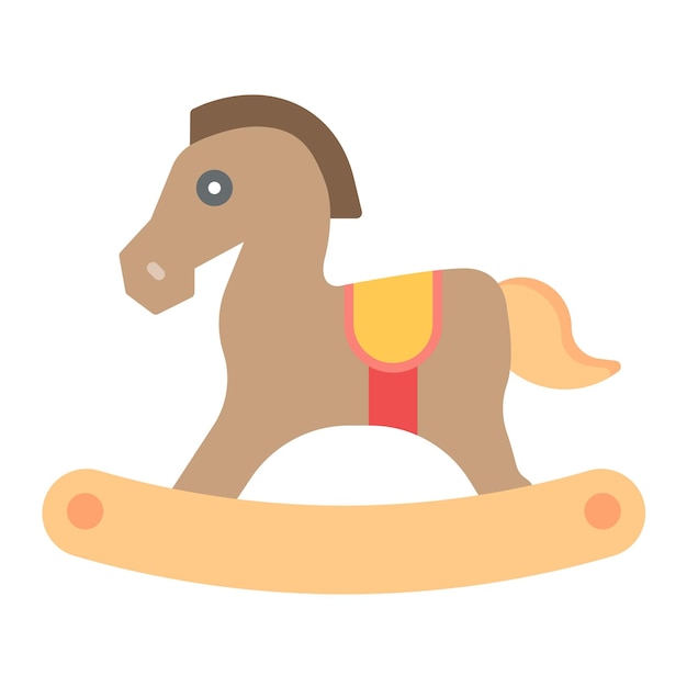 Vectorillustratiestijl voor speelgoedpaarden