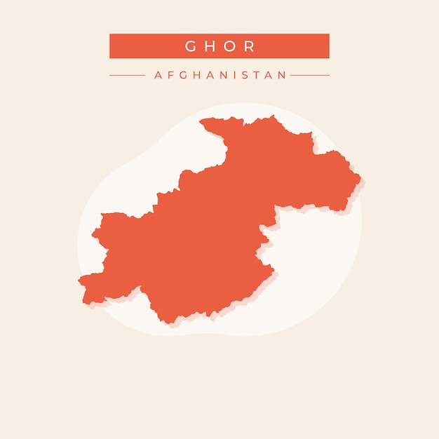 Vectorillustratievector van ghorkaart Afghanistan