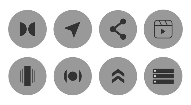 Vectoring UI Technology Icon set voor het ontwerp