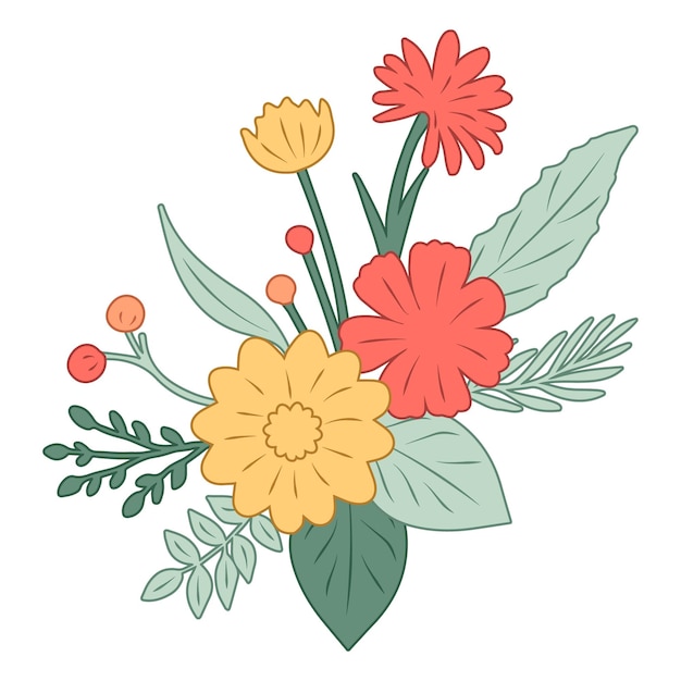 Vector vectorische bloemcompositie