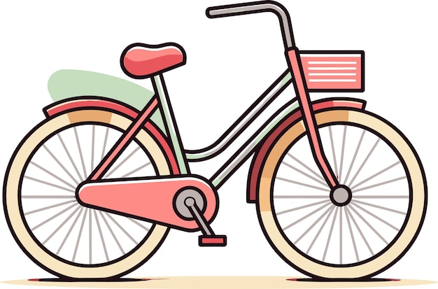 Set di attrezzature per biciclette vettorializzate illustrazione vettoriale del ciclista cittadino