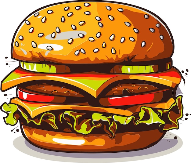 Vector vectorized burger array delicious burger vectors