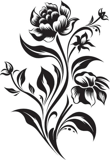 Vectorized Floral Elegance A Garden in Vector Art