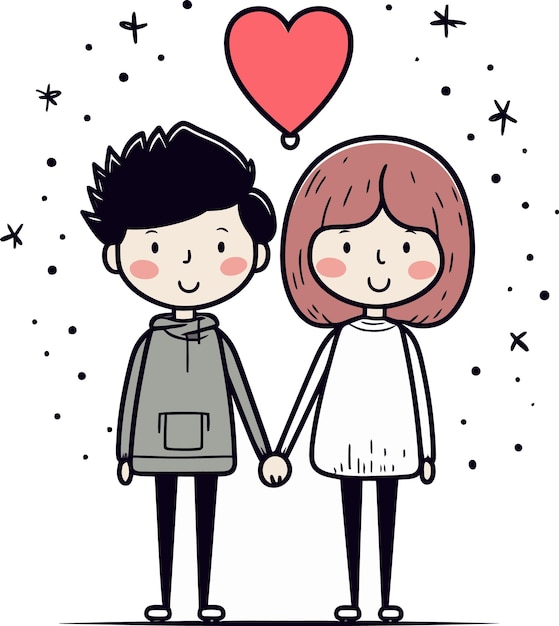 Vectorized Heartwarming Scenes Romantic Couples Dreamy Love Affair Couple Vector Illustration