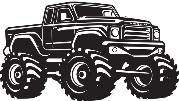 Potenza del monster truck vettoriale