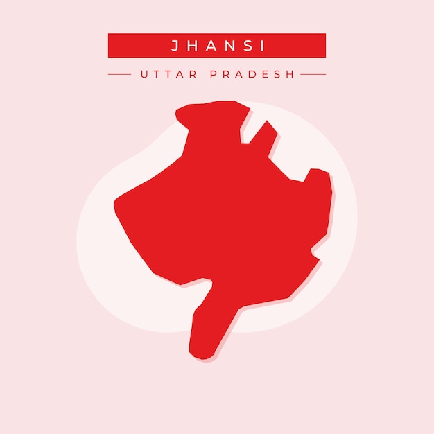 Vectorkaart van Jhansi-illustratie