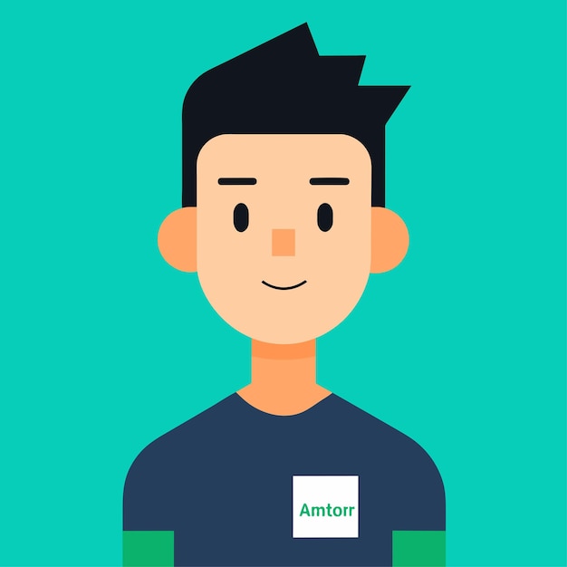 Vectorkarakter van de animator in platte stijl