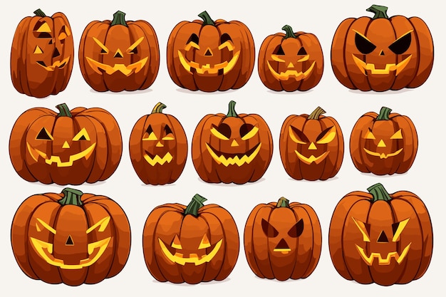 Vectorkunst halloween heks pompoen spin illustratie horror kaarslicht spookachtig
