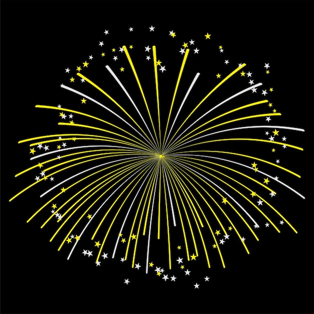 Vectorkunst illustratie van vuurwerkviering