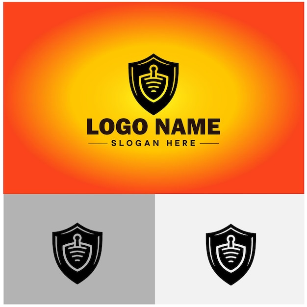 Vectorkunst van het logo van het schild Bescherm het schild beveiligingsicoontje Company logo sjabloon