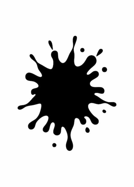 Vectorkunst van zwarte splash op witte achtergrond