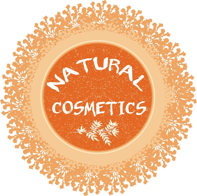 Vectorlabel voor natuurlijke cosmetische producten