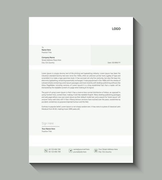 Vector vectorletterhead template design