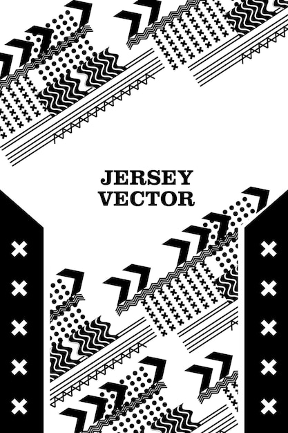 Vectorlijnen ontwerp van jerseys voor basketbal, voetbal, badminton en motocross
