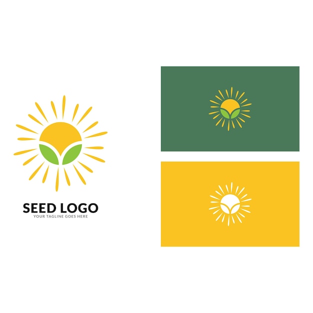 Vectorlogo-ontwerp voor landbouw, boerderijveld, natuurlijke oogst, boerenvereniging en meer.