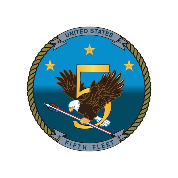 Vectorlogo van de Amerikaanse marine van de Vijfde Vloot van de Verenigde Staten