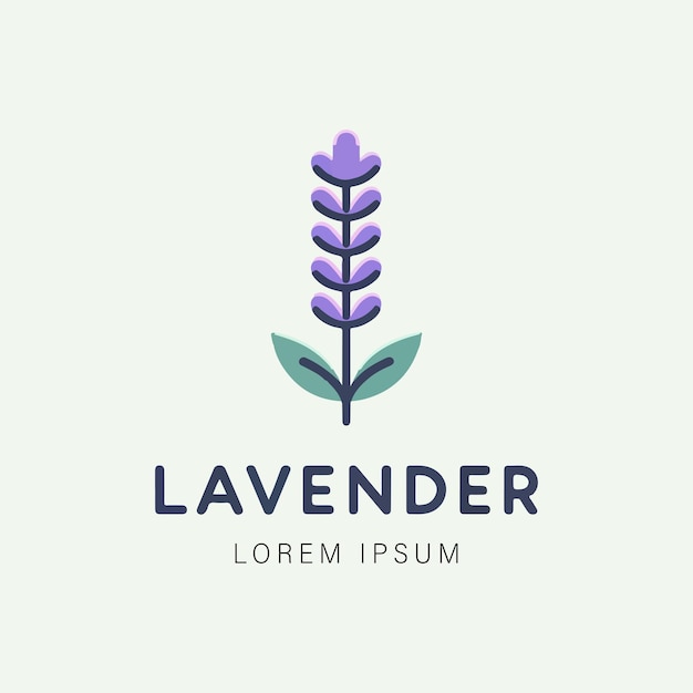 Vector vectorlogo van een lavendel