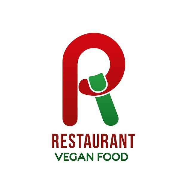 Vectorlogo voor veganistisch restaurant