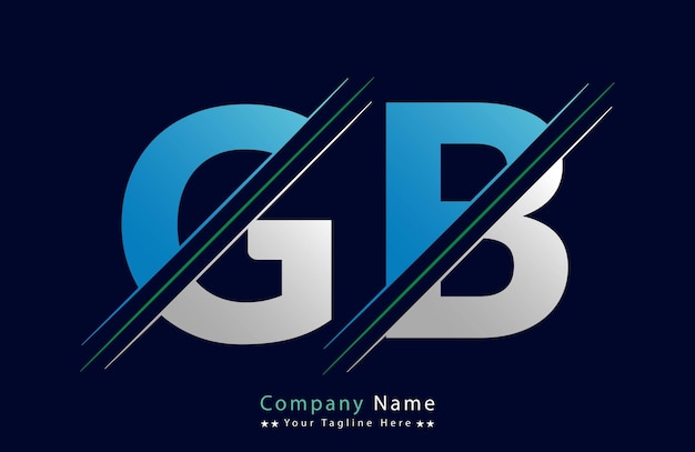 Vectormodel voor het ontwerp van het GB-logo