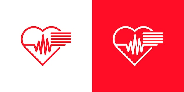 Vectormodel voor het ontwerp van het logo van het elektronische gezondheidsdossier