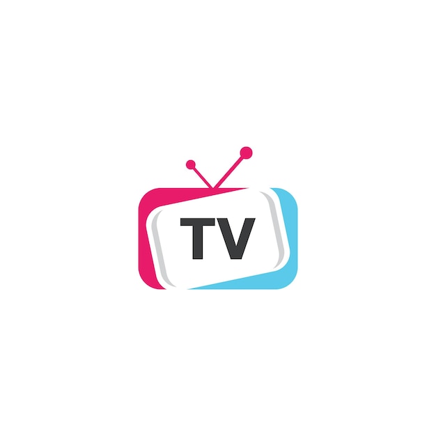 Vector vectormodel voor het ontwerpen van het logo van een tv- of televisiezender