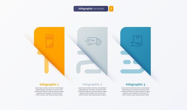 Vector vectornummer infografische sjabloon samengesteld uit labels