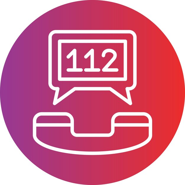 Vectorontwerp 112 Icon Style