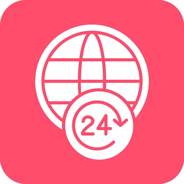 Vectorontwerp 24 uur Open Icon Style