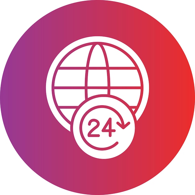 Vectorontwerp 24 uur Open Icon Style