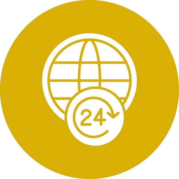 Vectorontwerp 24 uur Open Icon Style