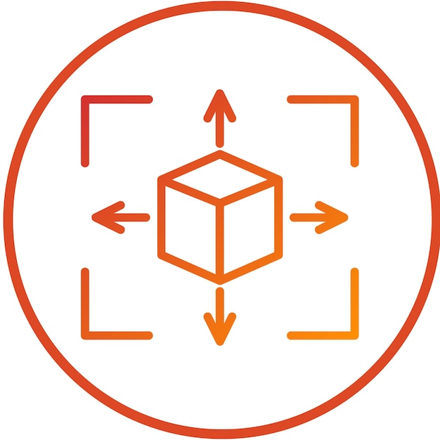 Vectorontwerp 3D-model Icon Style